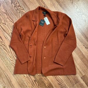 NWT Charter Club Luxury 100% Cashmere Blazer - Bronze Pecan
